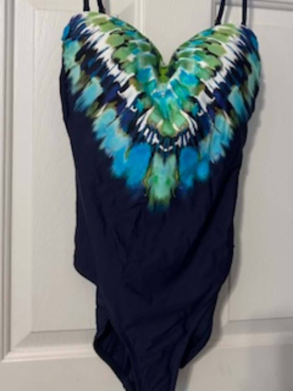 La Blanca Bra top One Piece Tie Dye Swimsuit Sz 12
